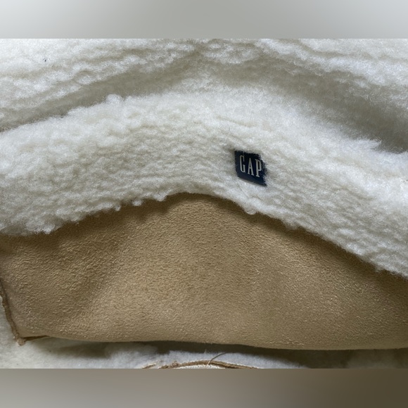 Vintage Y2K The GAP Shearling Velvet  Tan Shoulder Purse Shoulder Bag - Picture 7 of 8